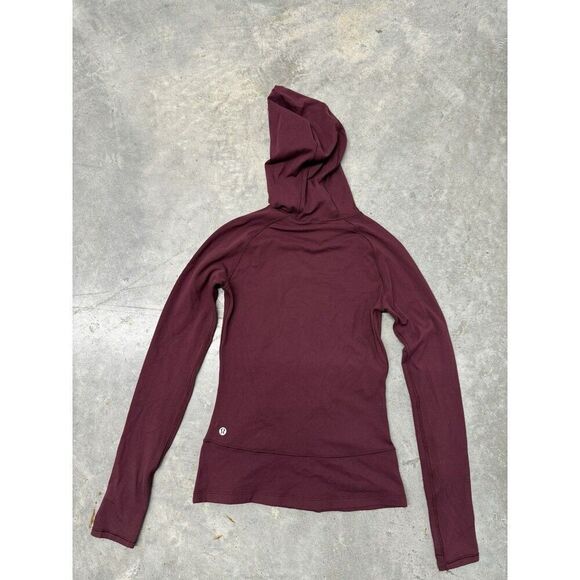 Lululemon On Repeat Rulu Hoodie Garnet Long Sleeve Hooded Top. Burgundy. Sz 2 - Picture 9 of 16